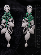Noir Cascade Long Earrings