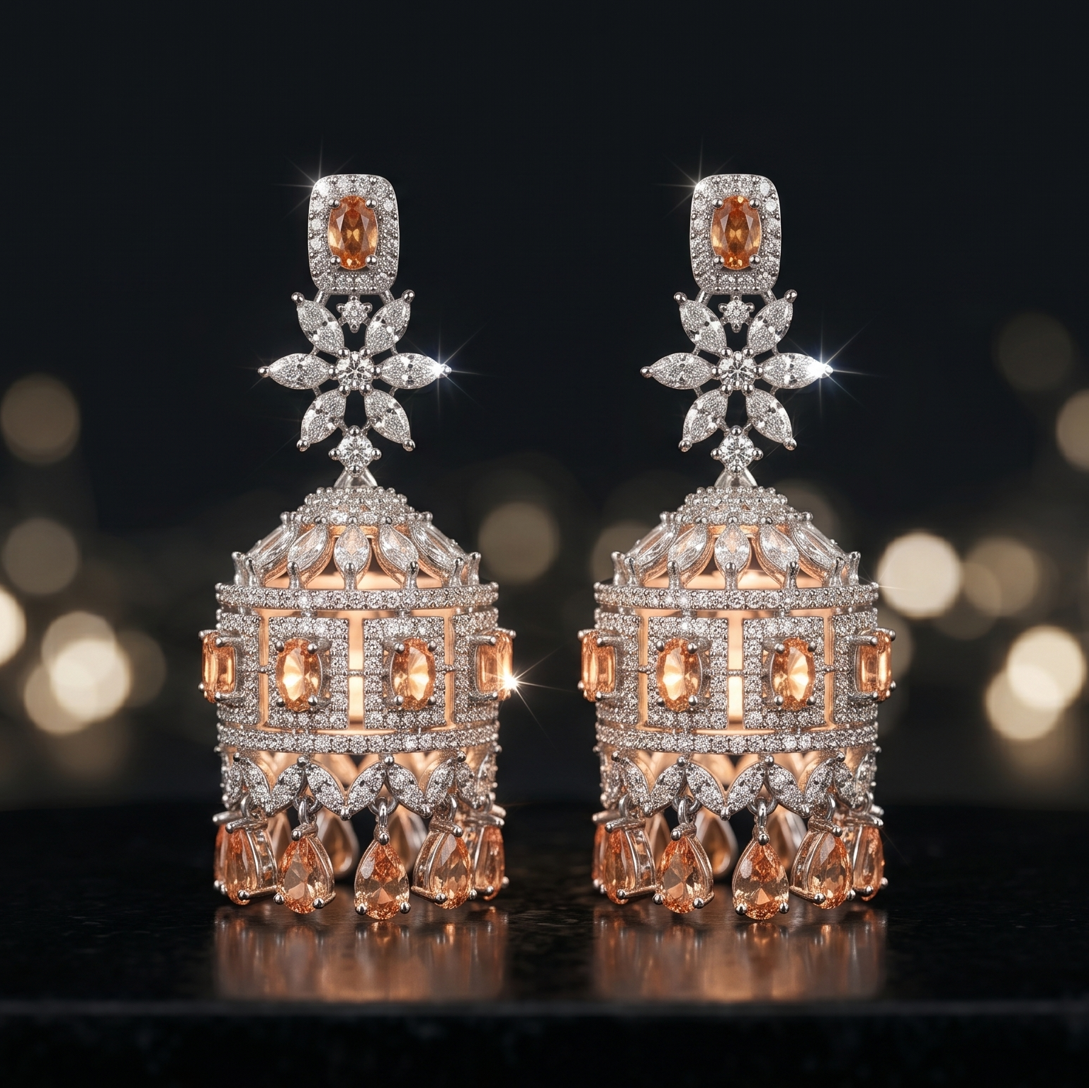 Noor Luxe Jhumki Earrings