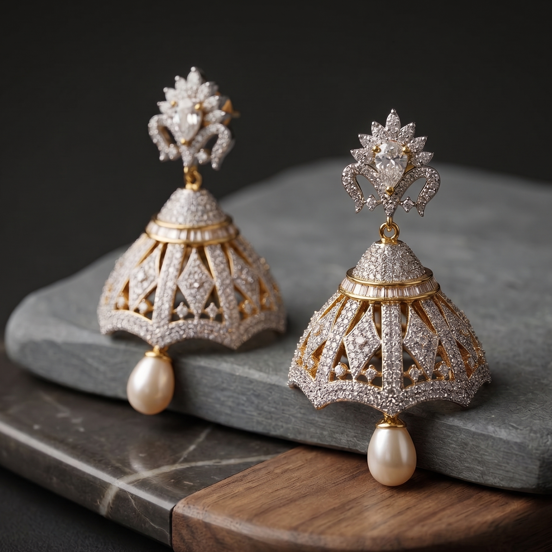 Noor Mahal Jhumkis