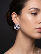 Crystal Edge Stud Earrings