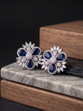Crystal Edge Stud Earrings