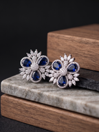 Crystal Edge Stud Earrings