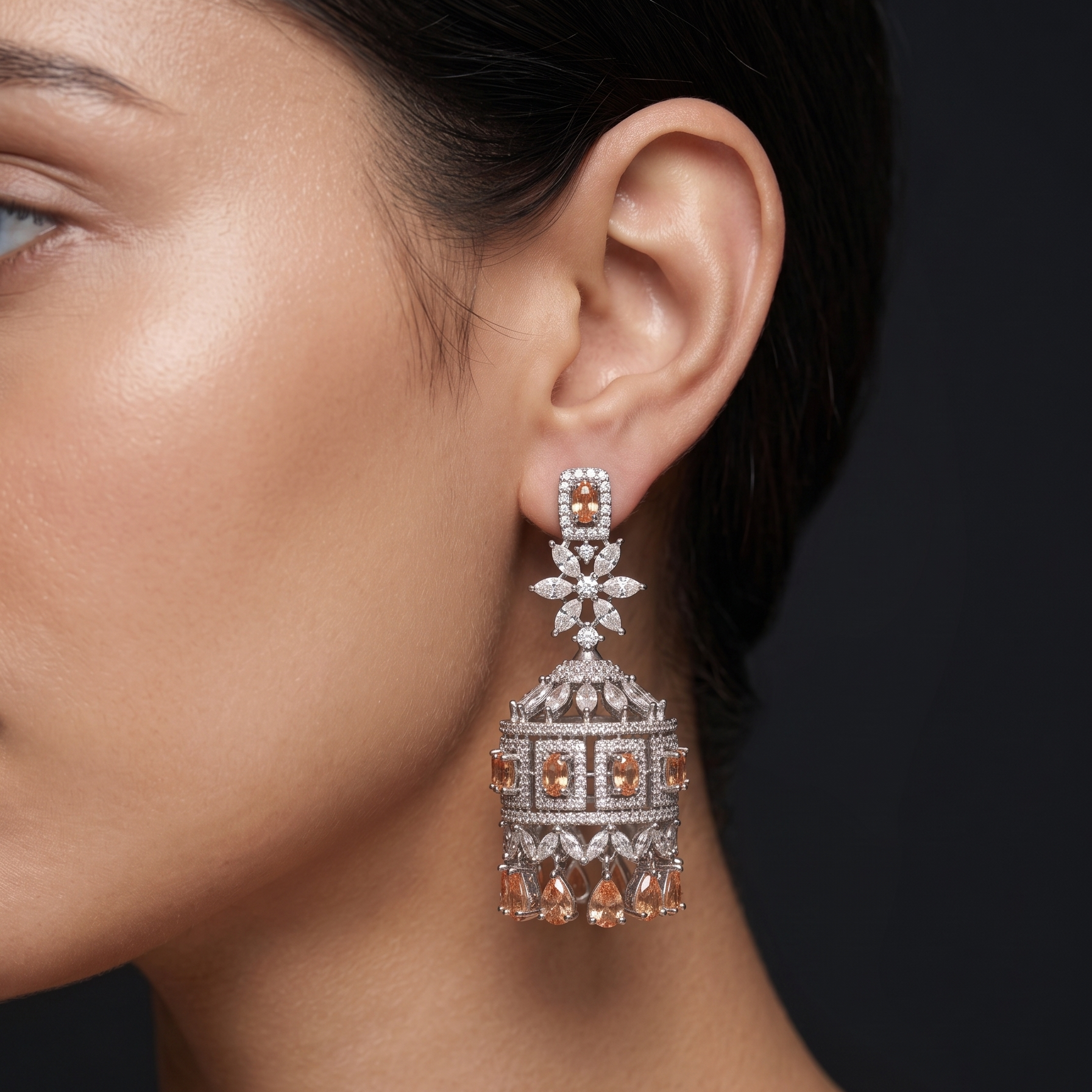 Noor Luxe Jhumki Earrings